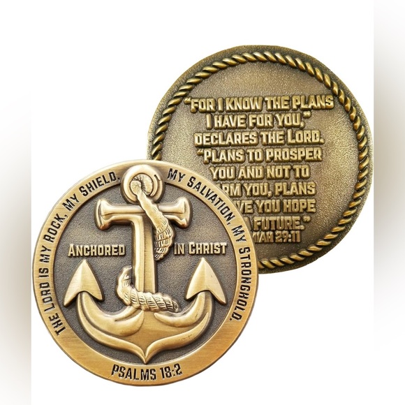 Anchored in Christ Coin, Bulk. The Lord is My Rock, I Know The Plans I Have for - Picture 3 of 5